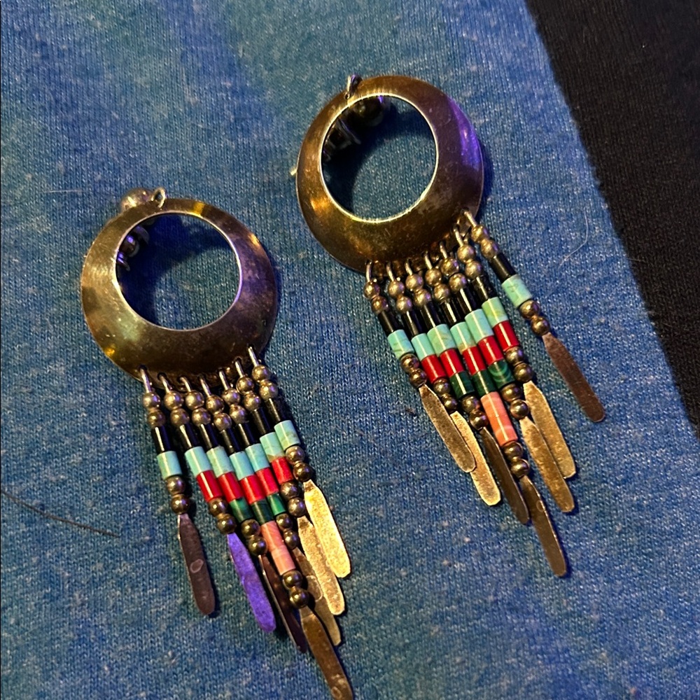 3/$20 Bohemian Multicolor Native American Dangle Earrings